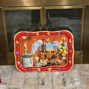 Vintage Coca Cola Tray, Thanksgiving Harvest Decor Mid Century Modern